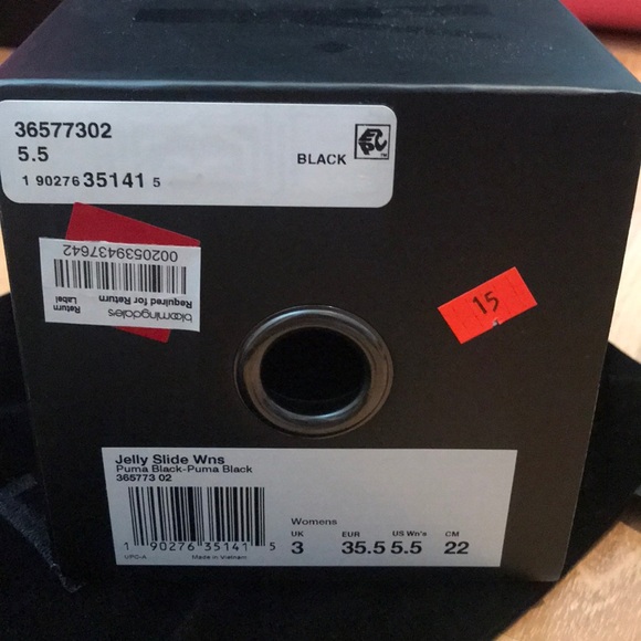 PUMA FENTY BLACK JELLY SLIDES 👡 - Picture 4 of 4